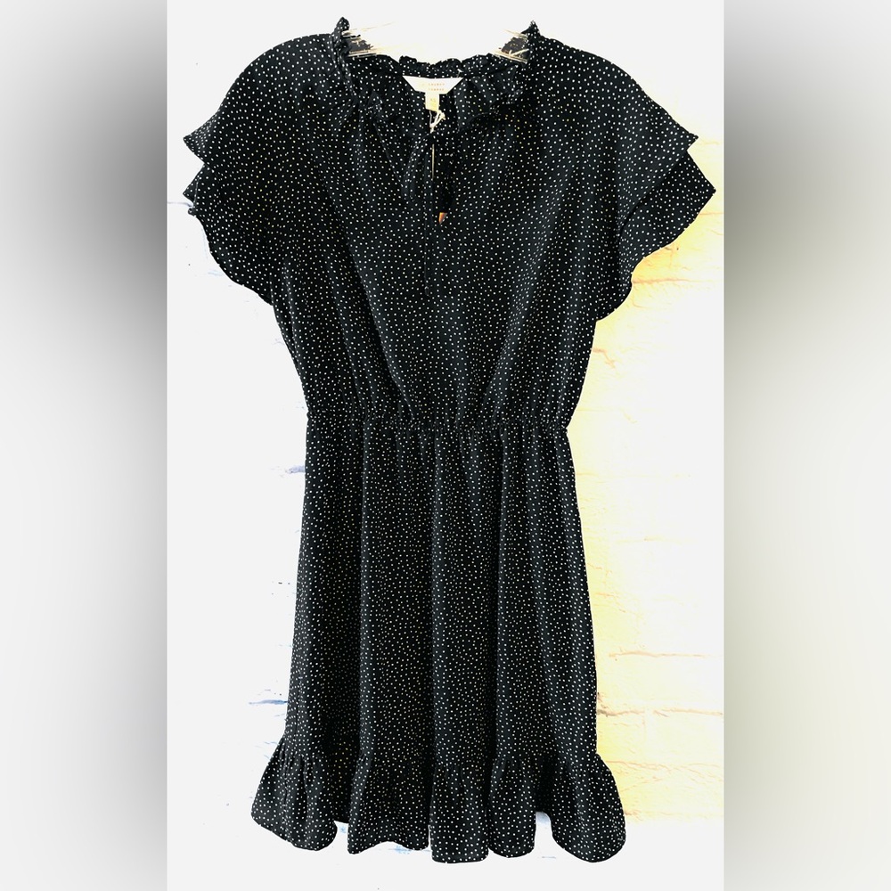Lauren Conrad Dress Black White Polka Dot XS